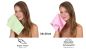 Preview: Betz paquete de 10 piezas toalla facial PALERMO tamaño 30x30cm 100% algodón  de color rosa y verde