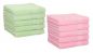 Preview: Betz 10 Lavette salvietta asciugamano per il bidet Palermo 100 % cotone misure 30 x 30 cm colore rosa e verde