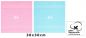 Preview: Betz 10 Stück Seiftücher PALERMO 100% Baumwolle Größe 30x30 cm Farbe rosé und türkis