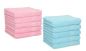 Preview: Betz Lot de 10 serviettes débarbouillettes PALERMO taille 30x30 cm couleurs rose & turquoise