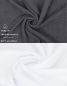 Preview: Betz 10 Lavette salvietta asciugamano per il bidet Palermo 100 % cotone misure 30 x 30 cm colore bianco e grigio antracite