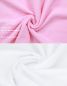 Preview: Betz 10 Piece Face Cloth Set PALERMO 100% Cotton 10 Face Cloths Size: 30 x 30 cm Colour: white & rose