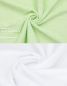 Preview: Betz 10 Stück Seiftücher PALERMO 100% Baumwolle Größe 30x30 cm Farbe weiß und grün