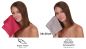 Preview: Betz Lot de 10 serviettes débarbouillettes PALERMO taille 30x30 cm rouge canneberge - gris pierre