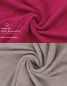 Preview: Betz Paquete de 10 toallas faciales PALERMO 30x30cm 100% algodón rojo arándano agrio y gris piedra