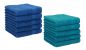 Preview: Betz Lot de 10 serviettes débarbouillettes PALERMO taille 30x30 cm bleu - bleu pétrole