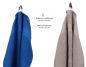 Preview: Betz 10 Piece Face Cloth Set PALERMO 100% Cotton 10 Face Cloths Size  30 x 30 cm blue - stone grey