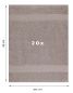 Preview: Betz Lot de 20 serviettes d'invité PALERMO 100% coton taille 30x50 cm couleur gris pierre