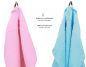 Preview: Betz 12 asciugamani per ospiti Palermo 100 % cotone misure 30 x 50 cm colore rosa e turchese