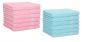 Preview: Betz Lot de 12 serviettes d'invité PALERMO 100% coton taille 30x50 cm couleurs rose & turquoise