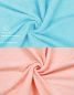 Preview: Betz 12 asciugamani per ospiti Palermo 100 % cotone misure 30 x 50 cm colore turchese e albicocca