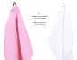 Preview: Betz 12 asciugamani per ospiti Palermo 100 % cotone misure 30 x 50 cm colore bianco e rosa