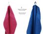 Preview: Betz PALERMO Gästehandtücher-Set – 12er Gesichtstücher-Set -  Handtücher-Set - Händehandtücher - 30 x 50cm – cranberry - blau