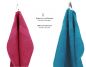 Preview: Betz 12 piece guest towel set PALERMO 100% cotton 30x50 cm cranberry red and petrol