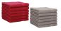 Preview: Betz 12 piece guest towel set PALERMO 100% cotton 30x50 cm cranberry red and stone grey
