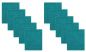 Preview: Betz 10 Pieces Bath Shower Mats Rugs PALERMO size: 60 x 60 cm  Quality: 680 g/m² colour teal