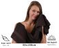 Preview: Betz 3-tlg. XXL Saunatuch Set PREMIUM 100%Baumwolle 1 Saunatuch 2 Handtücher Farbe dunkelbraun
