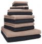 Preview: 3-tlg. Sauna Handtuchset "Premium" - schwarz Qualität 470 g/m², 1 Saunatuch 70 x 200 cm, 2 Handtücher 50 x 100 cm von Betz - Kopie - Kopie - Kopie - Kopie - Kopie - Kopie