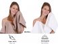 Preview: Betz Lot de 12 serviettes  BERLIN 100% coton 2 draps de bain 4 serviettes de toilette 2 serviettes d'invité 2 lavettes et 2 gants couleur cappuccino - blanc