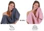 Preview: Betz BERLIN Juego de toallas 12 piezas 100% algodón color lotus - gris oscuro