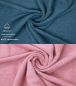 Preview: Betz BERLIN Frottier Handtuch-Set 12er - 2x Duschtücher - 4x Handtücher - 2x Gästetücher - 2x Seiftücher - 2x Waschhandschuhe –  Farbe lotus - taubenblau