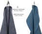 Preview: Betz Lot de 12 serviettes  BERLIN 100% coton 2 draps de bain 4 serviettes de toilette 2 serviette d'invité 2 lavettes et 2 gants couleur gris foncé - bleu pigeon