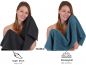 Preview: Betz 12 piece towel set BERLIN 100% cotton  bath towels  hand towels  guest towels  wash cloths  wash mitts colour graphite - dove blue