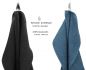 Preview: Betz 12 piece towel set BERLIN 100% cotton  bath towels  hand towels  guest towels  wash cloths  wash mitts colour graphite - dove blue