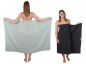 Preview: Betz 2 pièces Maxi serviettes de douche XXL drap de bain taille 100x150cm BERLIN jade-graphite