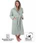 Preview: Betz Set of 3 Bathrobes with hood for men and women - sauna bathrobe 100% cotton - sauna dressing gown– BERLIN colour jade  Size L/XL