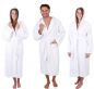 Preview: Betz Set of 3 Bathrobes with hood for men and women - sauna bathrobe 100% cotton - sauna dressing gown– BERLIN colour white Size S/M