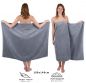 Preview: Betz Juego de 3 toallas de baño sauna XXL DRESDEN 100% algodón 100cm x 140cm Color antracita
