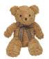 Preview: Betz Teddy Bear With Checkered Scarf Colour: brown Size: 38 cm