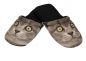 Preview: Betz Pantoufles de bain en jersey pour femme  chaussons mules TÊTE DE CHAT MARRON