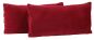 Preview: Betz 2 couvertures polaires douces taille 140x190 cm ou 2 coussins remplis toucher peluche tailles d'env. 36x36 cm, 25x50 cm, 20x40 cm ROMANIA couleur rouge foncé