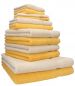 Preview: Betz Set da 12 asciugamani PREMIUM 100% cotone 2 asciugamani da doccia 4 asciugamani 2 asciugamani per gli ospiti 2 lavette 2 guanti da bagno giallo miele/sabbia