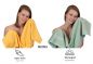 Preview: Betz 12 Piece Towel Set PREMIUM 100% Cotton 2 Wash Mitts 2 Wash Cloths 2 Guest Towels 4 Hand Towels 2 Bath Towels - honey/hay green