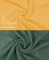 Preview: Betz Juego de 12 toallas PREMIUM 100% algodón de color amarillo miel/verde abeto
