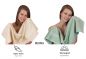 Preview: Betz 12 Piece Towel Set PREMIUM 100% Cotton 2 Wash Mitts 2 Wash Cloths 2 Guest Towels 4 Hand Towels 2 Bath Towels - sand/hay green