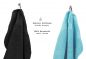 Preview: Betz Juego de 12 toallas PREMIUM 100% algodón de color grafito/azul océano