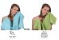 Preview: Betz 12 Piece Towel Set PREMIUM 100% Cotton 2 Wash Mitts 2 Wash Cloths 2 Guest Towels 4 Hand Towels 2 Bath Towels - ocean/avocado green