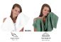 Preview: Betz Juego de 12 toallas PREMIUM 100% algodón de color blanco/verde abeto