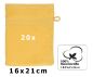 Preview: Betz Set di 20 guanti da bagno PREMIUM misure 16x21 cm 100% cotone colore giallo miele