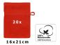 Preview: Betz 20 Piece Wash Mitt Set PREMIUM 100% Cotton 16x21 cm colour red