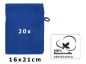 Preview: Betz PREMIUM Waschandschuhe 20-teilig - Frottee Waschlappen - aus 100% Baumwolle – 16 cm x 21 cm Royalblau