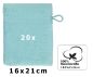 Preview: Betz PREMIUM Waschandschuhe 20-teilig - Frottee Waschlappen - aus 100% Baumwolle – 16 cm x 21 cm Ocean