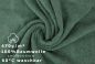 Preview: Betz PREMIUM Waschandschuhe 20-teilig - Frottee Waschlappen - aus 100% Baumwolle – 16 cm x 21 cm Tannengrün