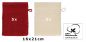 Preview: Betz Lot de 10 gants de toilette PREMIUM 100% coton taille 16x21 cm rouge rubis - sable