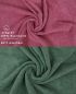 Preview: Betz Pack of 10 Wash Mitts PREMIUM 100% Cotton 16x21 cm wild berry - fir green