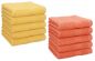 Preview: Betz 10 Stück Seiftücher PREMIUM 100% Baumwolle Größe 30x30 cm Farbe honiggelb - blutorange